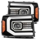 AlphaRex 07-13 GMC 1500HD PRO-Series Projector Headlights Plank Style Chrm w/Activ Light/Seq Signal