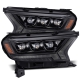 AlphaRex 19-21 Ford Ranger LUXX LED Proj Headlights Plank Style Black w/Seq Signal/DRL