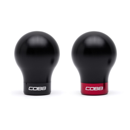 Cobb Mazda 6-Speed Tall Weighted COBB Shift Knob – Black (Incl. Both Red + Blk Collars)