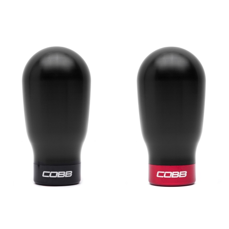 Cobb Mazda 6-Speed Tall Weighted COBB Shift Knob – Black (Incl. Both Red + Blk Collars)