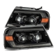 AlphaRex 04-08 Ford F150 PRO-Series Projector Headlights Black w/ Sequential Signal and DRL