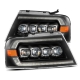 AlphaRex 04-08 Ford F-150 (No 2004 Heritage) LUXX-Series LED Proj HL Alpha-Blk w/Actv Lgt / Seq. Sig