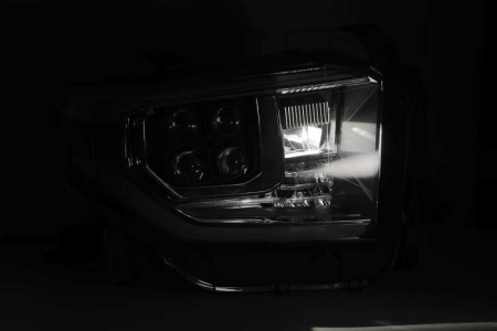 AlphaRex 14-20 Toyota Tundra NOVA LED Proje Headlights Plank Style Black w/Activation Light