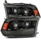 AlphaRex 09-18 Dodge Ram 1500HD LUXX LED Proj Headlights Plnk Style Blk w/Activ Light/Seq Signal/DRL