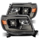 AlphaRex 05-11 Toyota Tacoma PRO-Series Projector Headlights Plank Style Design Black w/DRL