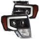 AlphaRex 09-14 Ford F-150 PRO-Series Proj Headlights Plank Style Gloss Blk w/Activ Light/Seq Signal