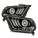 AlphaRex 10-12 Ford Mustang LUXX LED Proj Headlights Plank Style Chrome w/Activ Light/Seq Signal