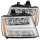 AlphaRex 07-13 Chevy 1500HD PRO-Series Proj Headlights Plank Style Chrome w/Activ Light/Seq Signal