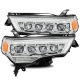 AlphaRex 14-20 Toyota 4Runner PRO-Series Projector Headlights Plank Style Alpha Black w/Seq Signal