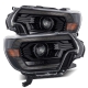 AlphaRex 11-21 Toyota Sienna PRO-Series Proj Headlights Plank Style Black w/Seq Signal/DRL