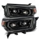 AlphaRex 10-13 Toyota 4Runner PRO-Series Projector Headlights Plank Style Black w/Seq Signal/DRL