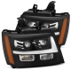 AlphaRex 07-14 Chevy Tahoe PRO-Series Projector Headlights Plank Style Chrome w/Activation Light