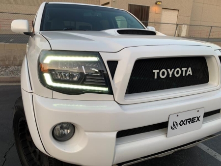 AlphaRex 05-11 Toyota Tacoma LUXX-Series LED Crystal Headlights Alpha-Black