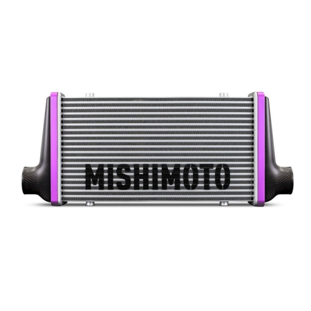 Mishimoto Matte Carbon Fiber Intercooler – 525mm Black Core – Straight Flow tanks – Black V-Band