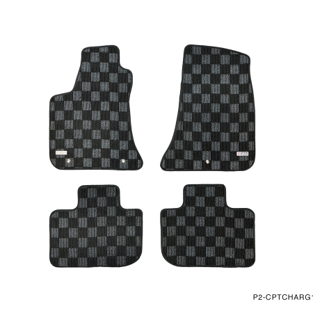 P2M DODGE CHARGER 2011+ 4 DOOR RACE FLOOR MATS : DARK GREY