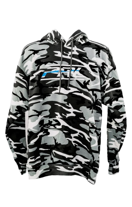 PRL Motorsports Logo Hoodie; Snow Camo-Medium