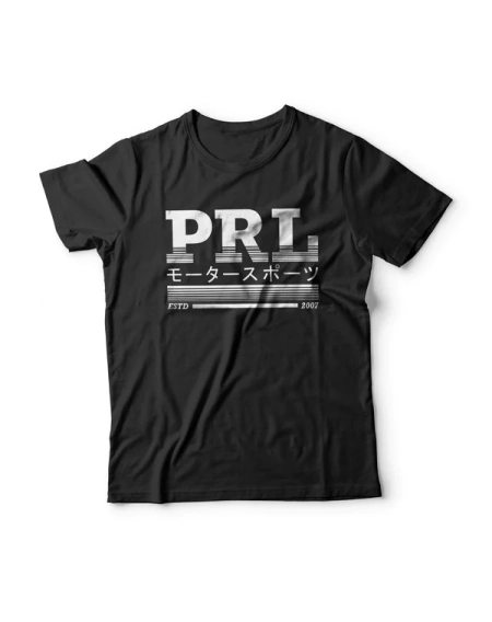 PRL Motorsports Tokyo Midnight PRL T-Shirt, S BC3001 – Black White