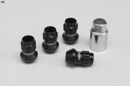 Volk Racing 17Hex Racing Nut Set L35 Short Type (4 Pcs) 12X1.50 Black Chromate