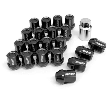 Volk Racing Dura-Nut L32 Straight Type Lug Nuts M12X1.25 Black