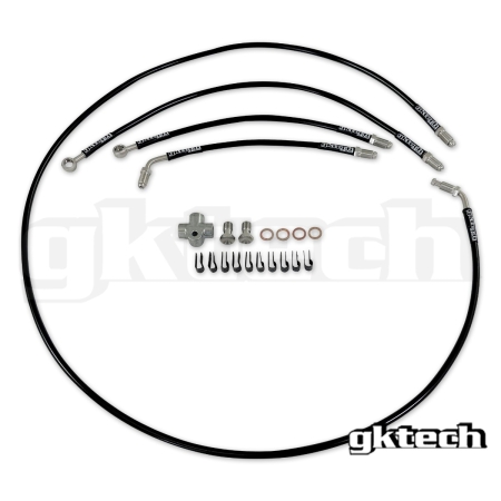 GKTech Stainless Steel Braided Teflon Lined ABS Delete Kit | RHD Nissan S13 Silvia / 180sx / R32 / R33 / R34 / C33 / C34 / C35 / A31