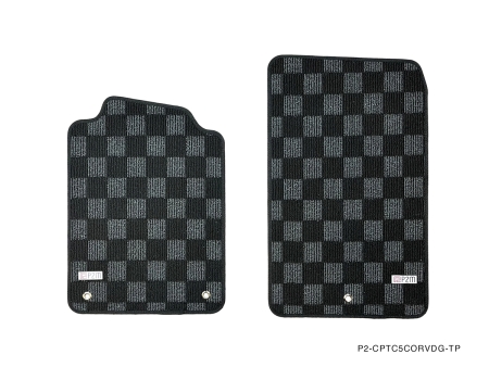 P2M CHEVROLET CORVETTE C5 1997-04 RACE FLOOR MATS : DARK GREY