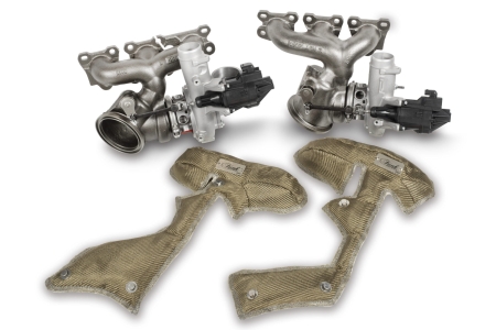 Funk Motorsports BMW S55 Turbo & Manifold Blanket (M2, M3, M4) (PAIR) | TItanium Weave