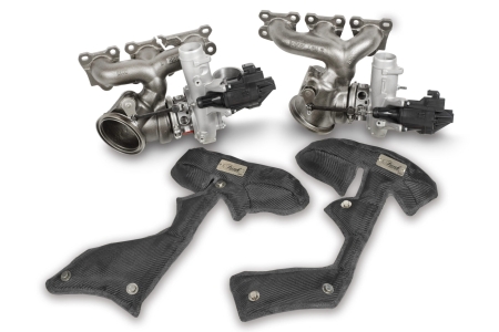 Funk Motorsports BMW S55 Turbo & Manifold Blanket (M2, M3, M4) (PAIR) | TItanium Weave