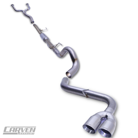 Carven 2022+ Tundra  3.5L V6 Cat-Back Kit with 5″ Dual Polished Stainless Bolt-On Tip