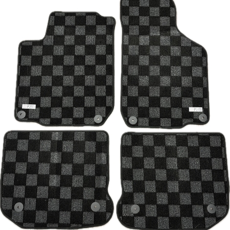 P2M VOLKSWAGEN MK4 GOLF GTI HATCH (4/5 DOOR) 1998-03 FRONT + REAR RACE FLOOR MATS : DARK GREY