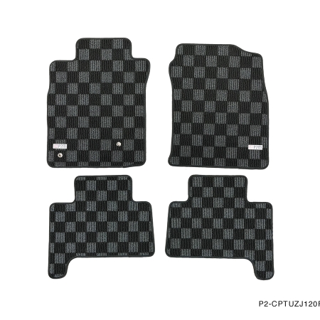 P2M LEXUS GX470 (UZJ120) 2003-09 FRONT + REAR RACE FLOOR MATS : DARK GREY