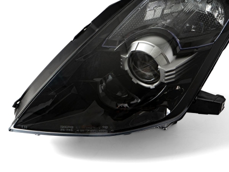 Depo Blacked Out Bi-Xenon Projector Headlight Set – Nissan 350Z Z33