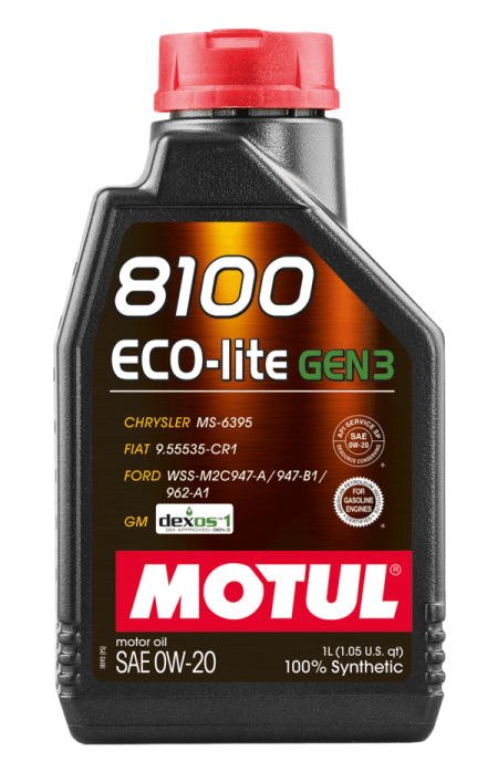 Motul 8100 Eco-Lite Gen3 0W20 – 1L