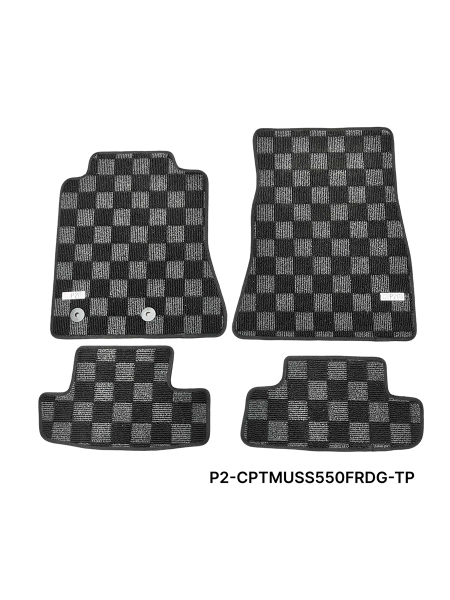 P2M Ford Mustang (S550) 2015-23 Race Floor Mats : Dark Grey