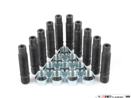 ECS Tuning Wheel Stud Conversion Kit – M14x1.5 With Conical Seat Lug Nuts – Set of 10 – VW fitment