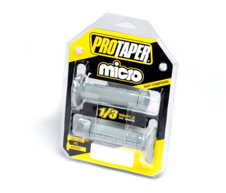 Pro Taper 1/3 Waffle Micro Grips – Medium Light Grey