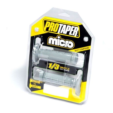 Pro Taper 1/3 Waffle Micro Grips – Medium Light Grey