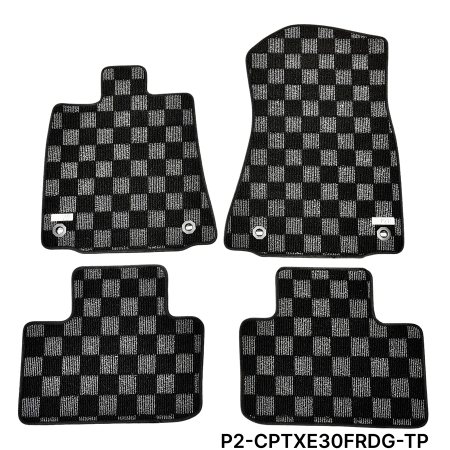 P2M Lexus IS300 2014-2020 Front + Rear Race Floor Mats : Dark Grey