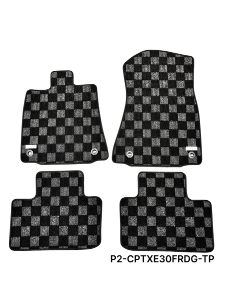 P2M Lexus IS300 2014-2020 Front + Rear Race Floor Mats : Dark Grey