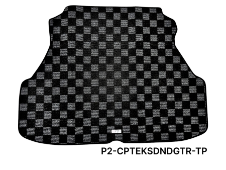 P2M Honda Civic Sedan 1996-00 (EK3) Race Trunk Mats : Dark Grey