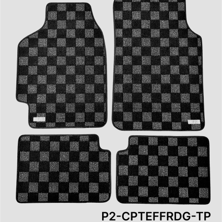 P2M Honda Civic 1988-91 (SH3/EF) (Hatch/Sedan/Wagon) Race Floor Mats : Dark Grey