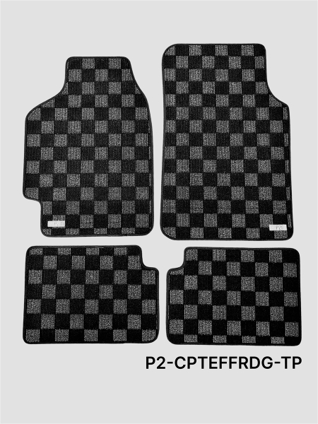 P2M Honda Civic 1988-91 (SH3/EF) (Hatch/Sedan/Wagon) Race Floor Mats : Dark Grey