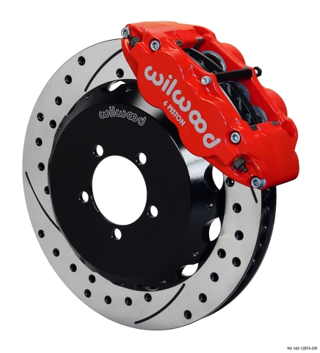 Wilwood Drilled & Slotted Forged Narrow Superlite 6R Front Big Brake Kit – Red – 99-07 Subaru Impreza WRX / STI